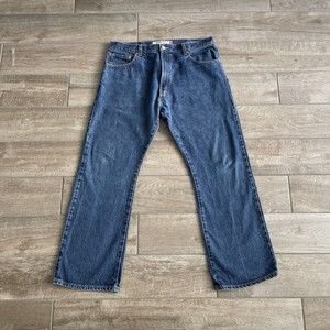 Levis 517 Mens Size 38 Jeans Classic Bootcut Blue Denim Dark Wash Red Tab 38x30